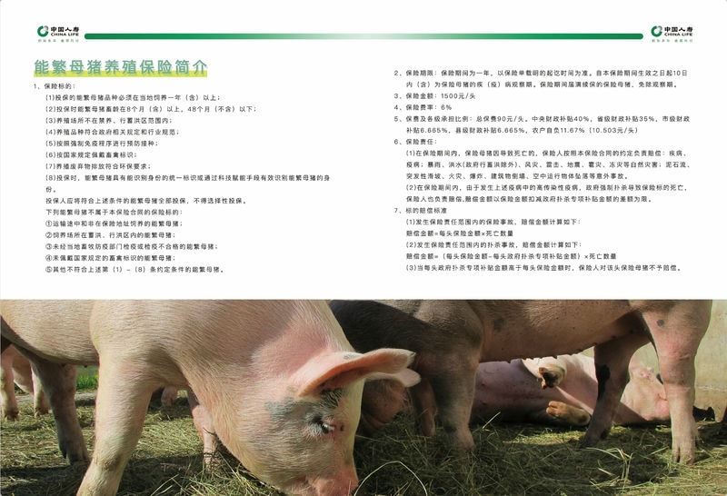 农业种植畜牧养殖保险介绍